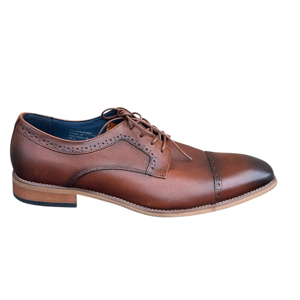Italo Johnson Cognac Leather Men's Dress Shoes Size 14 M